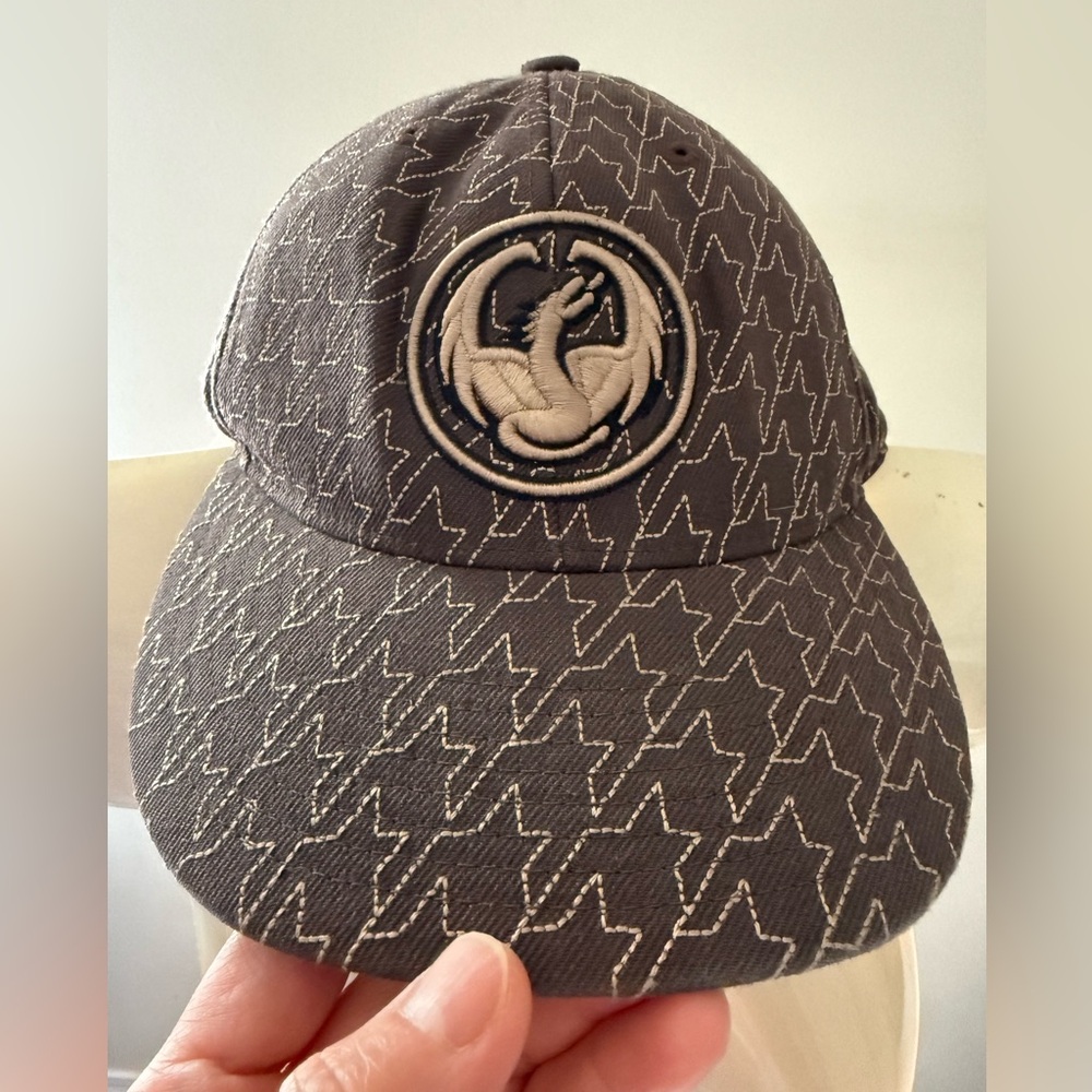 53. Draconis Obscuro Brown Cap with Embroidered Design 7.5